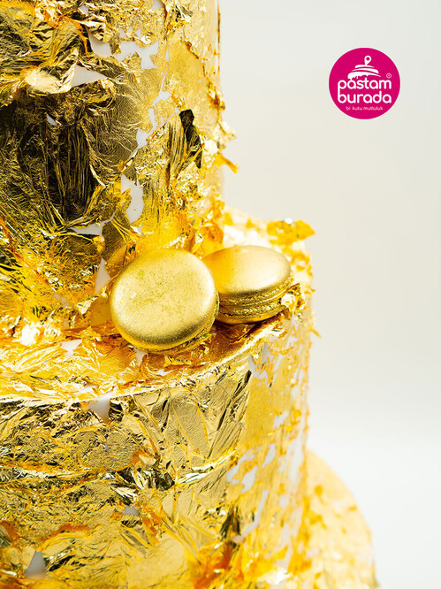 Altın Kaplama Katlı Pasta