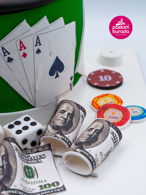 Casino Temalı Konsept Pasta