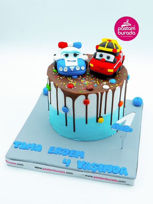 Çikolata Soslu Araba Konsept Pasta