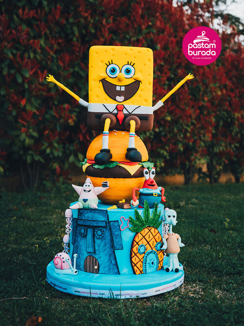 Çizgi Film ve Hamburger Konsept Pasta