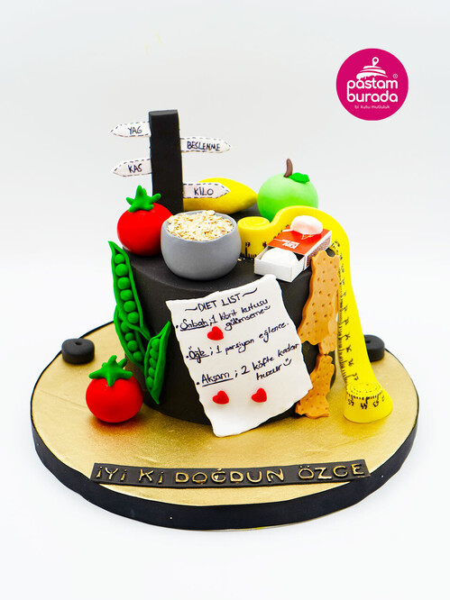 Diyetisyen Temalı Pasta