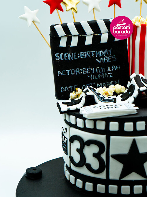 Film Şeridi Temalı Pasta