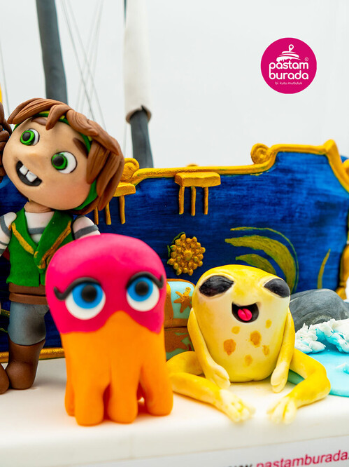 Gemi ve Korsanlar Temalı Konsept Pasta