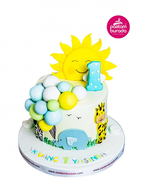 Güneşli Model Konsept Doğum Günü Pastası