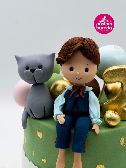 Kedi Detaylı Figür Pasta