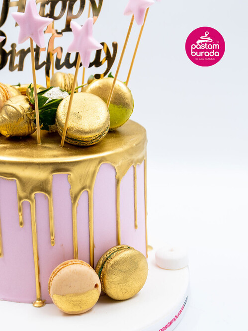 Macaron Temalı Pasta