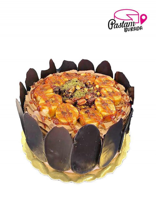 Muz Krokantlı Pasta