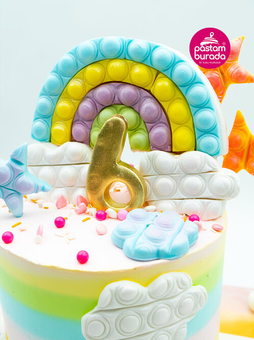 Renkli Gökkuşağı Sıvama Naked Pasta