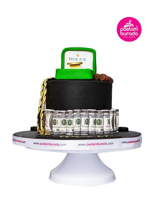 Rolex ve Dolar Konseptli Pasta