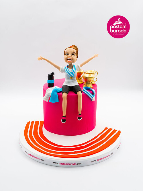 Şampiyon Sporcu Kız Figür Pasta