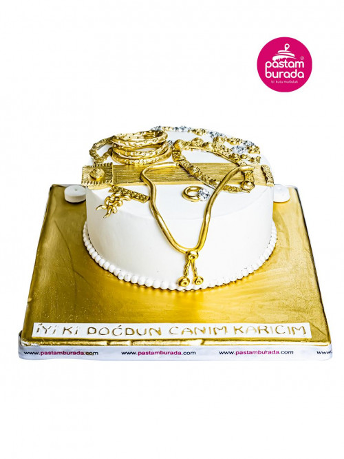 Varaklı Takılar Model Konsept Doğum Günü Pastası