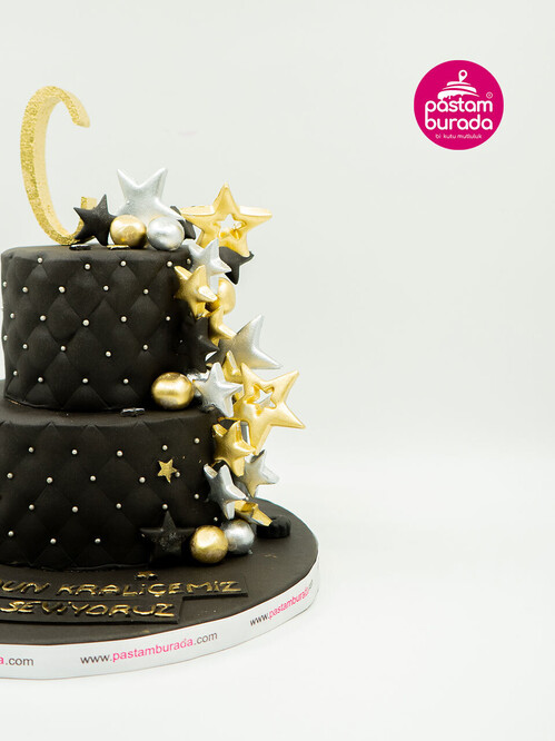 Yıldız Detaylı Tasarım Pasta