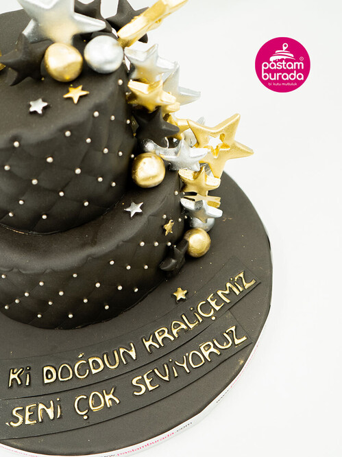 Yıldız Detaylı Tasarım Pasta