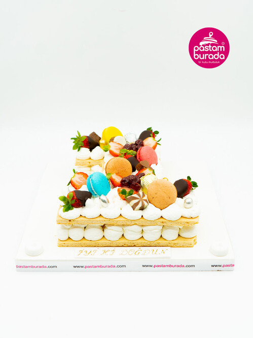 1 Rakamı Meyveli Konsept Pasta