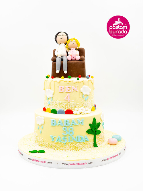 Baba Kız Temalı Konsept Pasta