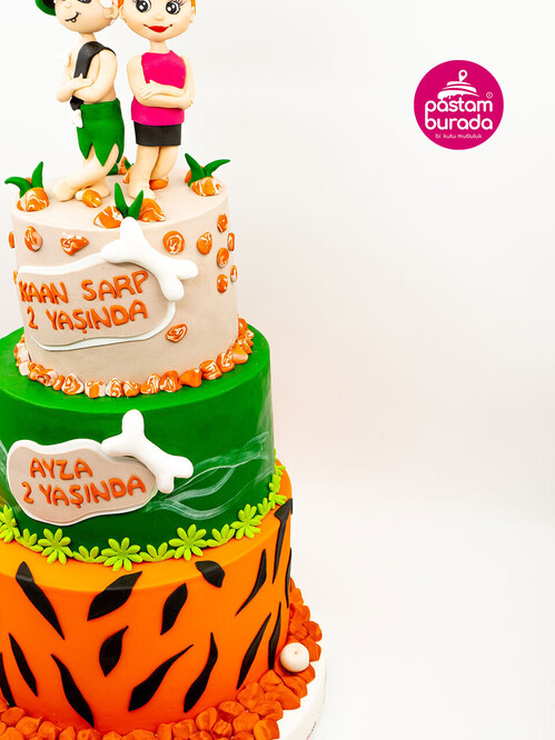 Çakıl ve Bambam Konsept Pasta