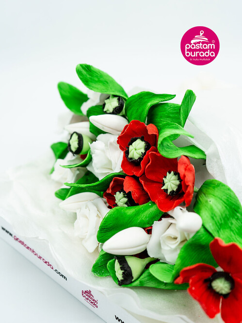 Çiçek Buketi Tasarım Pasta