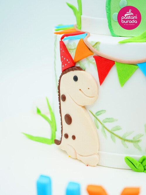 Dinazor ve Bebek Figür Pasta