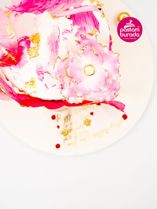 Flamingo Temalı Butik Pasta