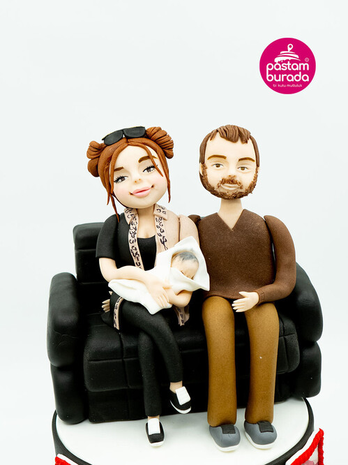 Fotoğraflı Aile Konsept Pasta