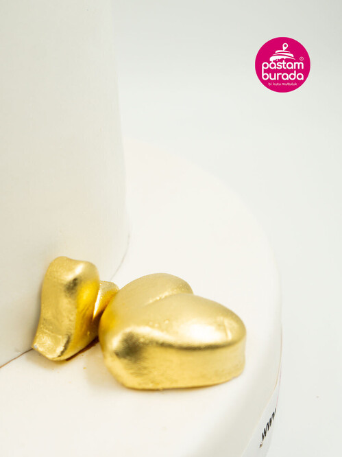 Gold Kalpler Nişan Pasta