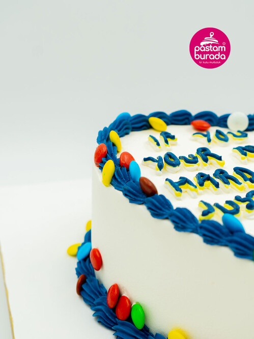 Kalp Bonibonlu Sıvama Pasta