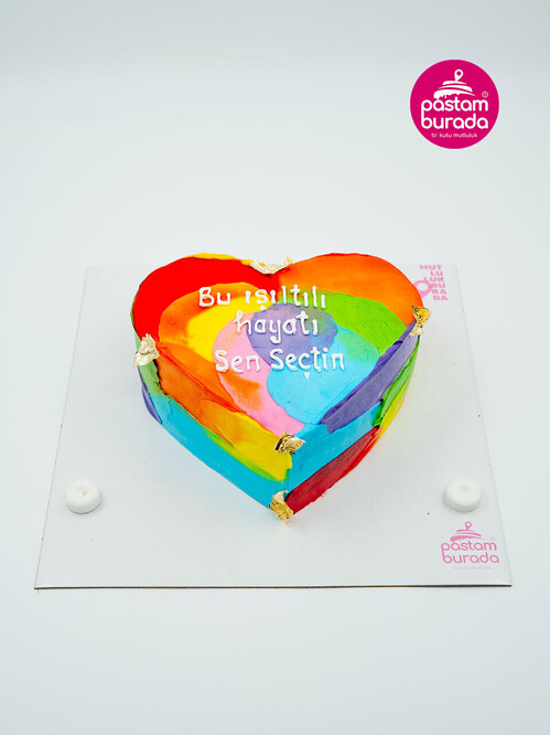 Kalp Şeklinde Renkli Naked Pasta