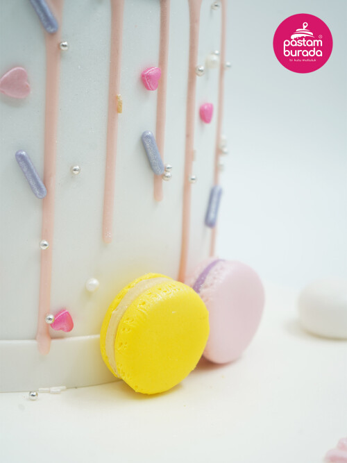 Makaron ve Kuş Detaylı Pasta