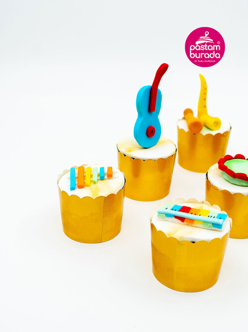 Müzik Konseptli Cupcake