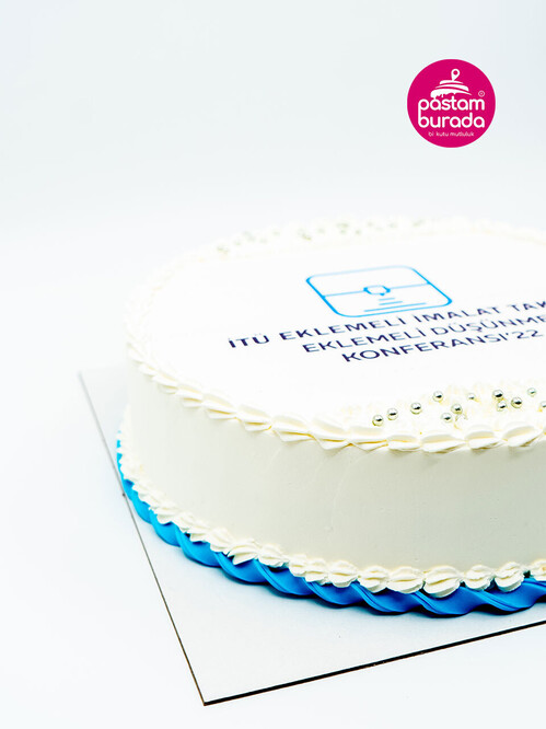 Okul Logolu Resimli Pasta