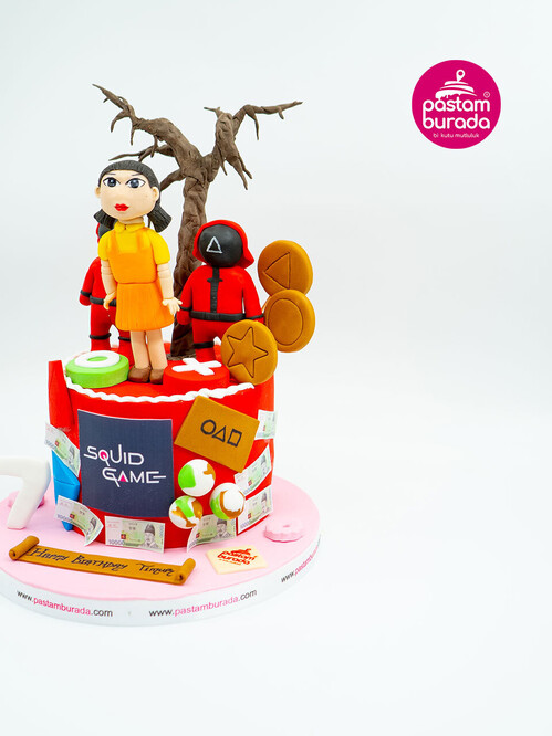 Squid Game Tasarım Pasta