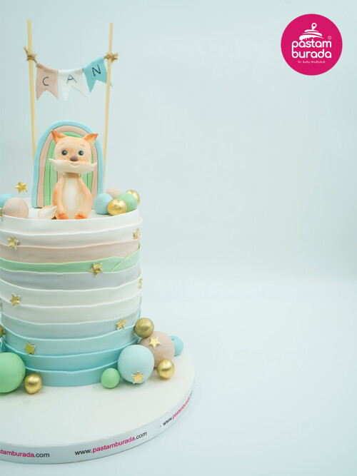 Tilki Figürlü Butik Pasta