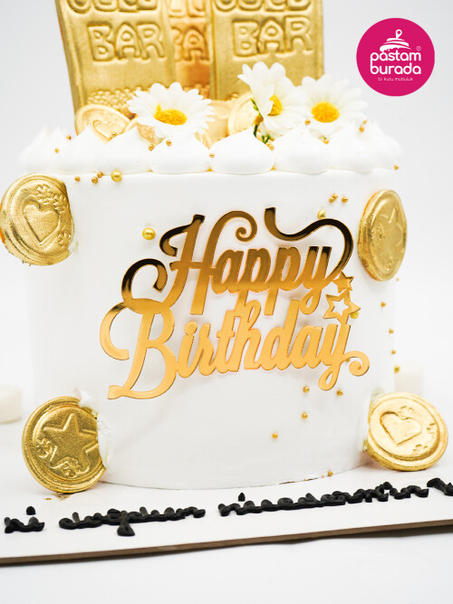 Altın Detay Tasarım Pasta