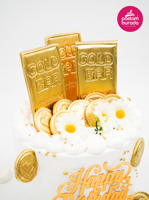 Altın Detay Tasarım Pasta