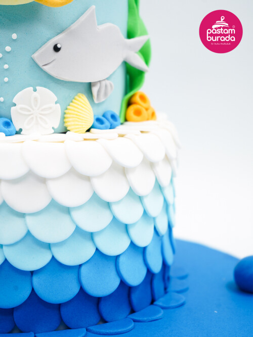 Balıklar Alemi Tasarım Pasta