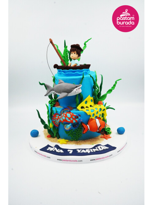 Balıklar Alemi Tasarım Pasta