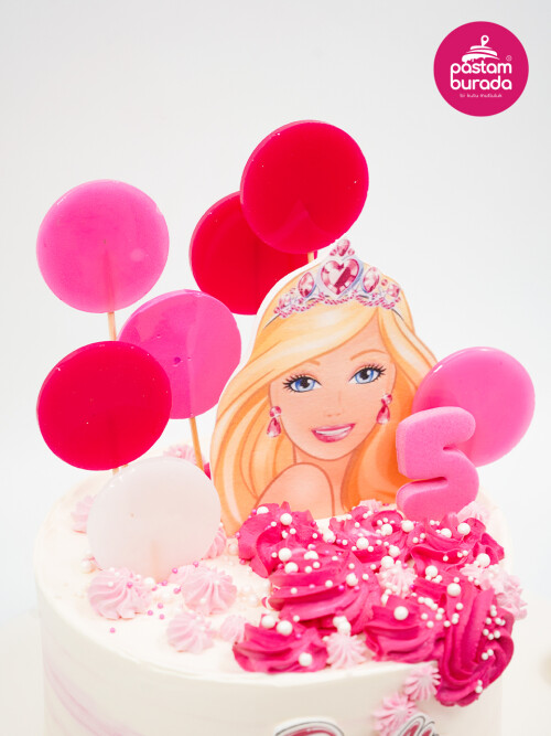Barbie Konsept Sıvama Pasta
