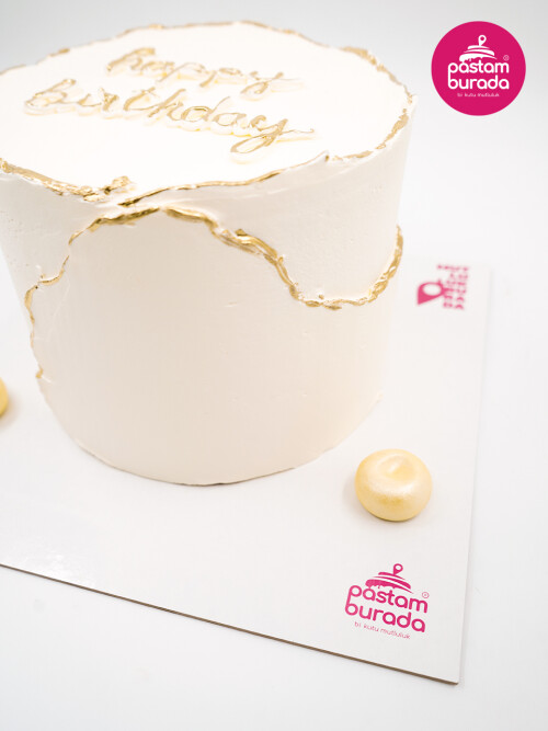 Beyaz Gold Naked Cake