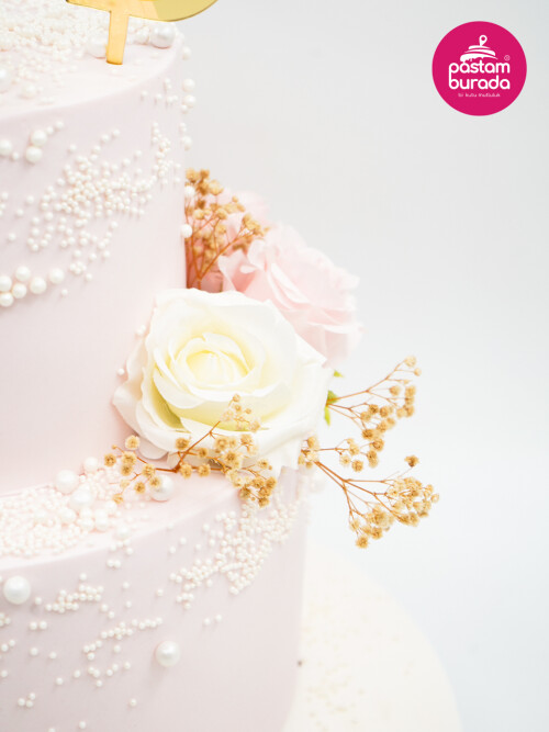 Çiçek Detay Nişan Pastası