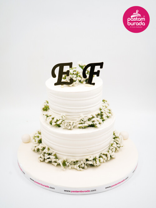 Çiçek Detay Nişan Pastası