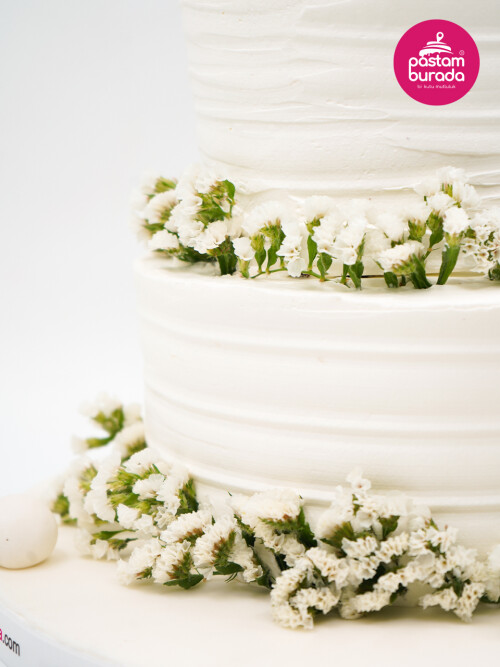 Çiçek Detay Nişan Pastası