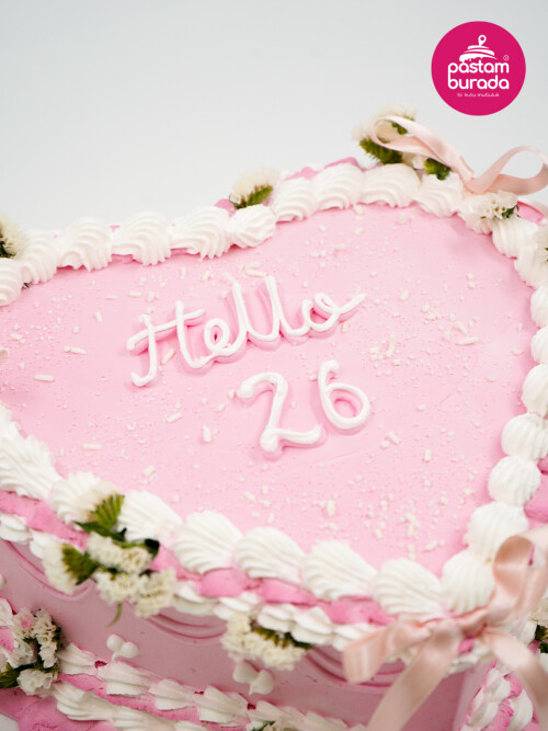 Çiçek Ve Kurdele Detay Naked Cake