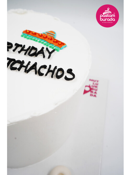 Çizim Detay Beyaz Naked Cake