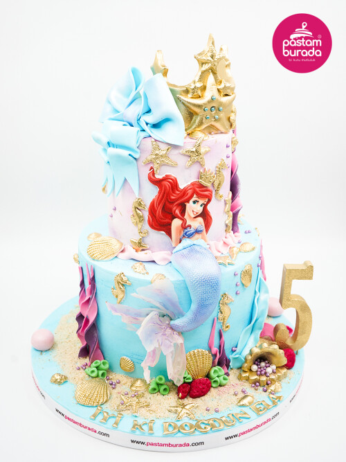 Deniz Kızı Ariel Tasarım Pasta