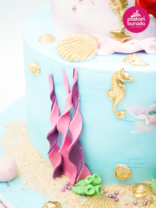 Deniz Kızı Ariel Tasarım Pasta