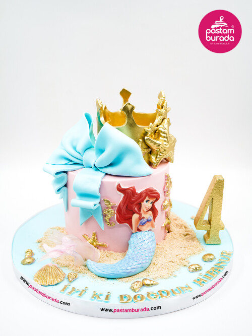 Deniz Kızı Ariel Tasarım Pasta