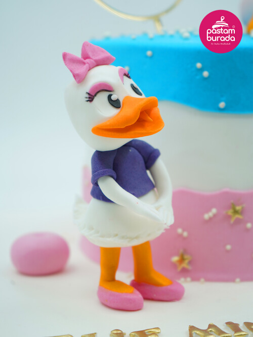 Donald Duck Ve Daisy Duck Tasarım Pasta