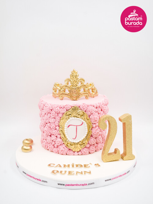 Gül Ve Gold Detay Tasarım Pasta