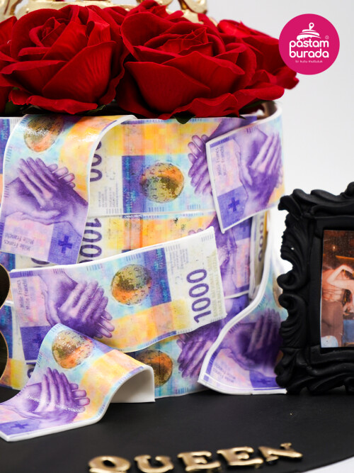 Gül Ve Taç Detay Tasarım Pasta