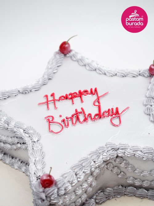 Gümüş Yıldız Tasarım Pasta